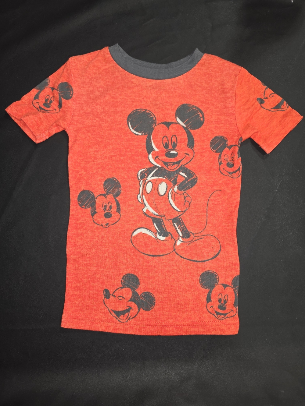 Red Mickey Mouse Graphic Kids Tee